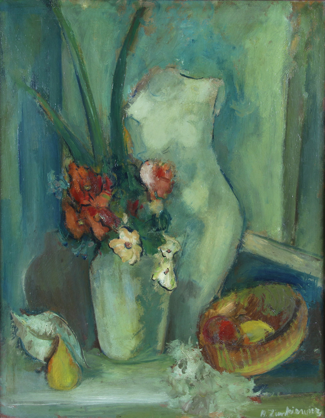 MANIQUI-VASO CON FLORES