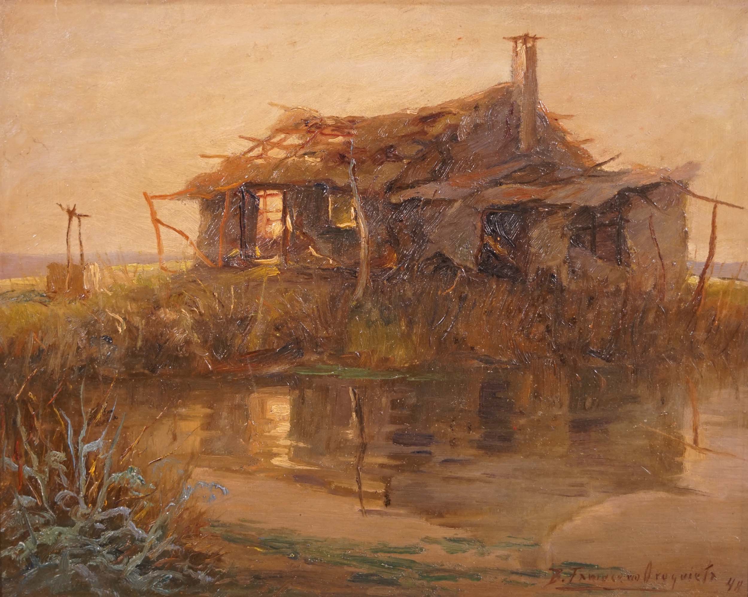 Paisaje con rancho                                                                                  